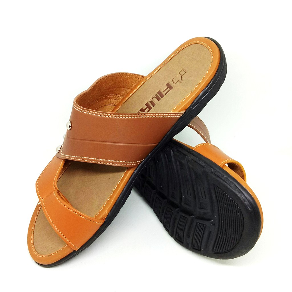 FIURI - Sandal Jempol Moka - Sandal Pria - Sandal Casual - Sandal Pria Kulit - Sandal Pria Dewasa