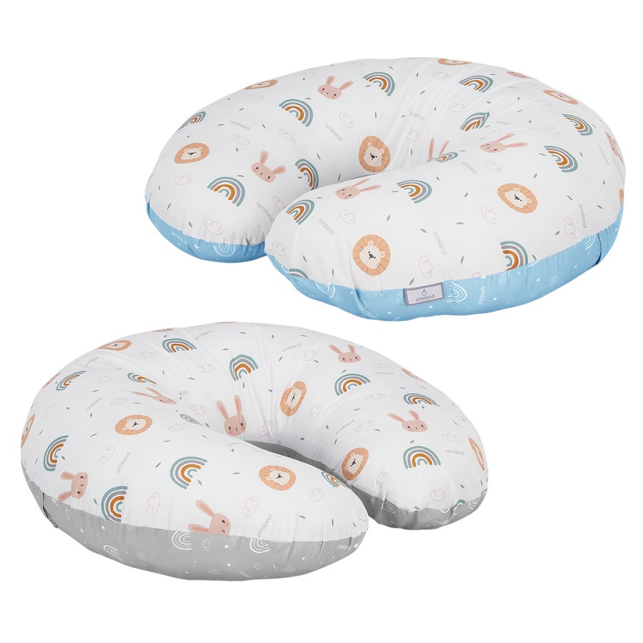 Omiland Nursing Pillow Bantal Menyusui + Free Bantal Lengan Peang Rainbow Series - OB 31171-2