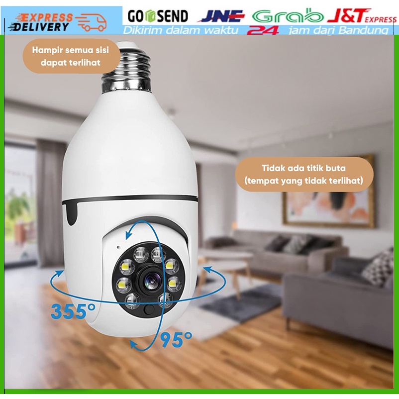 PTZ MINI HUMAN AUTO TRACKING CCTV WIRELESS / IP KAMERA PTZ FIGHTING LAMPU WIFI TERBARU 8MP FULL HD 1080PP