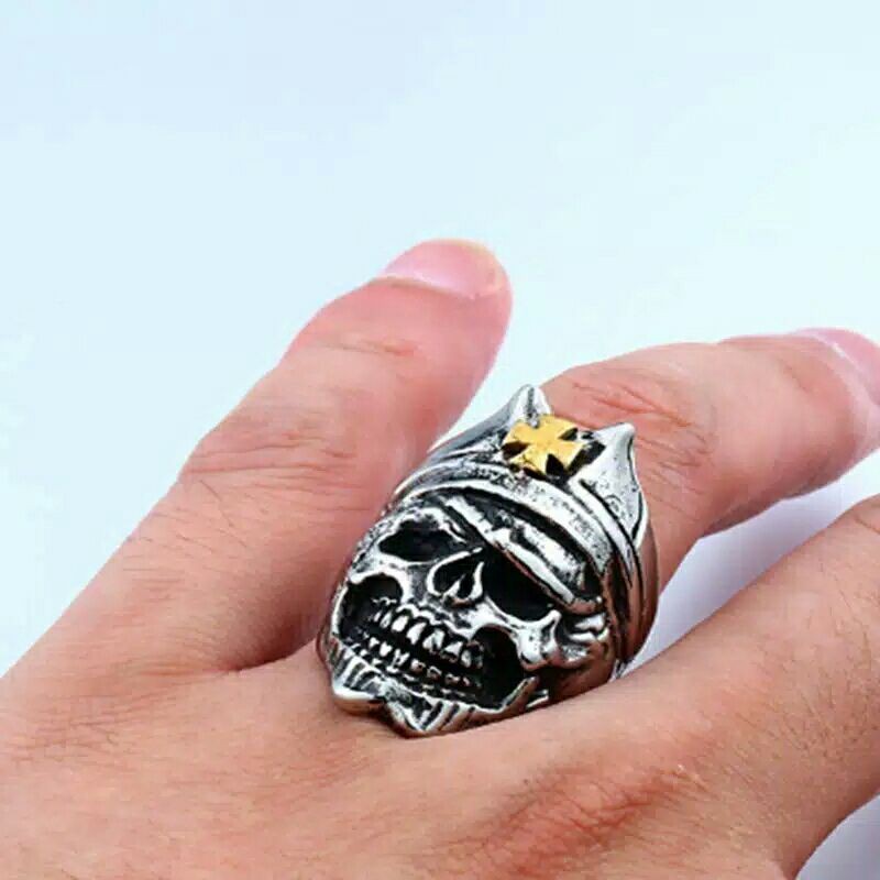 Skull ring Cincin pria punk style men personality series