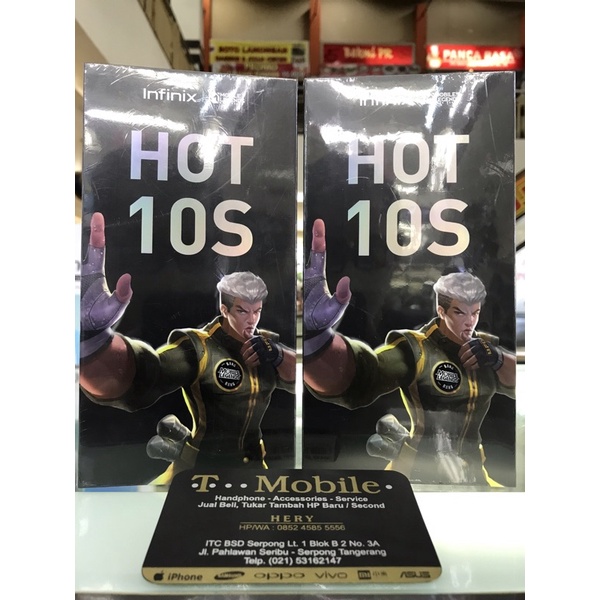 INFINIX HOT 10S RAM 6GB 128GB - MORANDI GREEN - X689 - HELIO G85 - 6000mAh - GRS RESMI