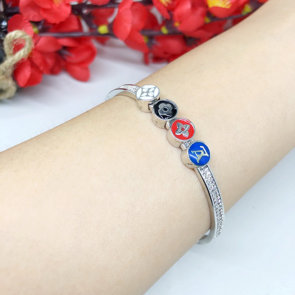 Gelang Bangle Xuping Silver Mainan 4 Warna Rata Lapis Emas - BB353