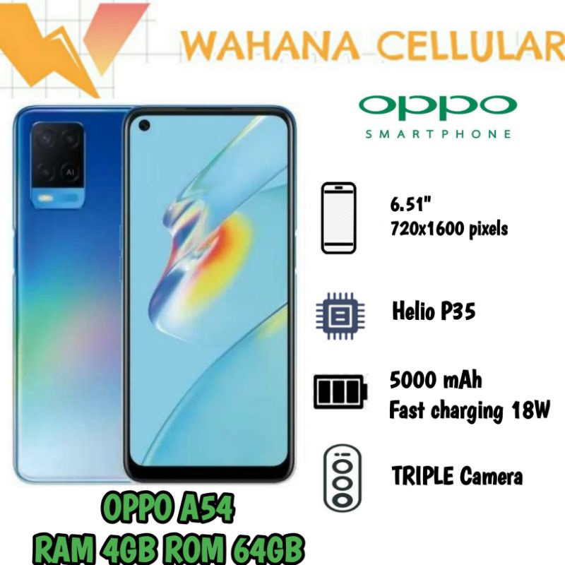 HP OPPO A54 2021 RAM 6/128GB GARANSI RESMI - OPO A54 6/128 GB GARANSI RESMI-1