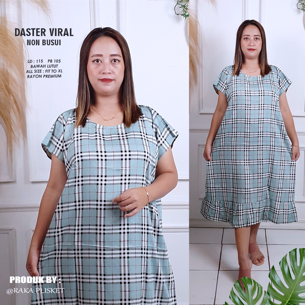 DASTER RUFFLE | DASTER VIRAL MOTIF | DASTER KEKINIAN | DASTER RAYON MURAH BAWAH LUTUT NON BUSUI-MOTIF 25