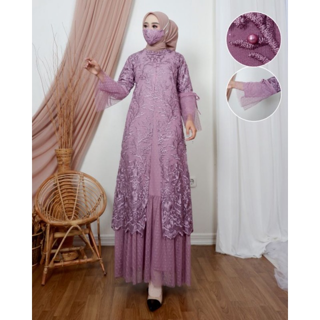 Gamis pesta // gamis tile tutu sarila // kebaya orizinal