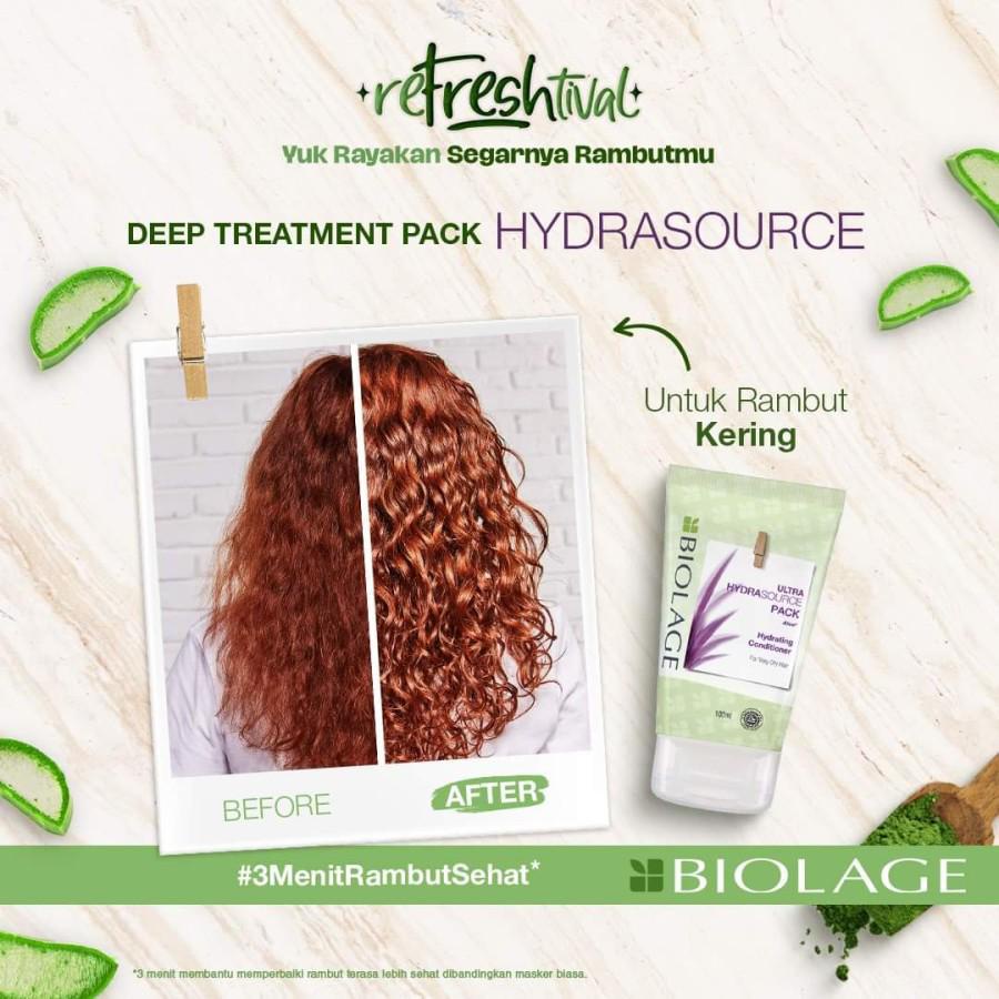 MATRIX Biolage Deep Treatment Pack - Pelembab Pelembut Perawatan Instan Rambut Kering Kusut Mengembang Diwarnai