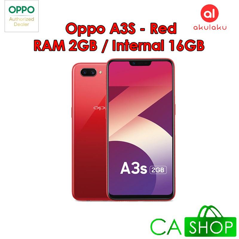 Oppo A3s Ram 2gb Rom 16gb 2 16 Red Purple Baru New Resmi Shopee Indonesia
