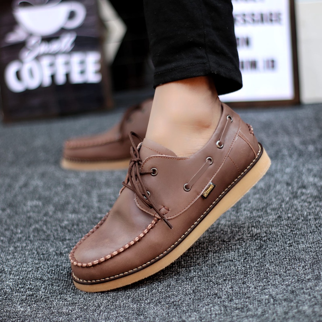 Abra - Davis Sepatu Kulit Asli Pria Formal Casual Ukuran Besar Big Size 38 - 46