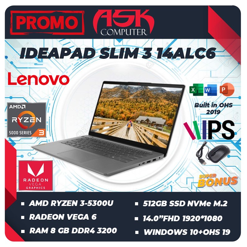 Laptop Lenovo Ideapad SLIM 3 14 I5 1135G7 12GB 1TB SSD W11 14.0FHD