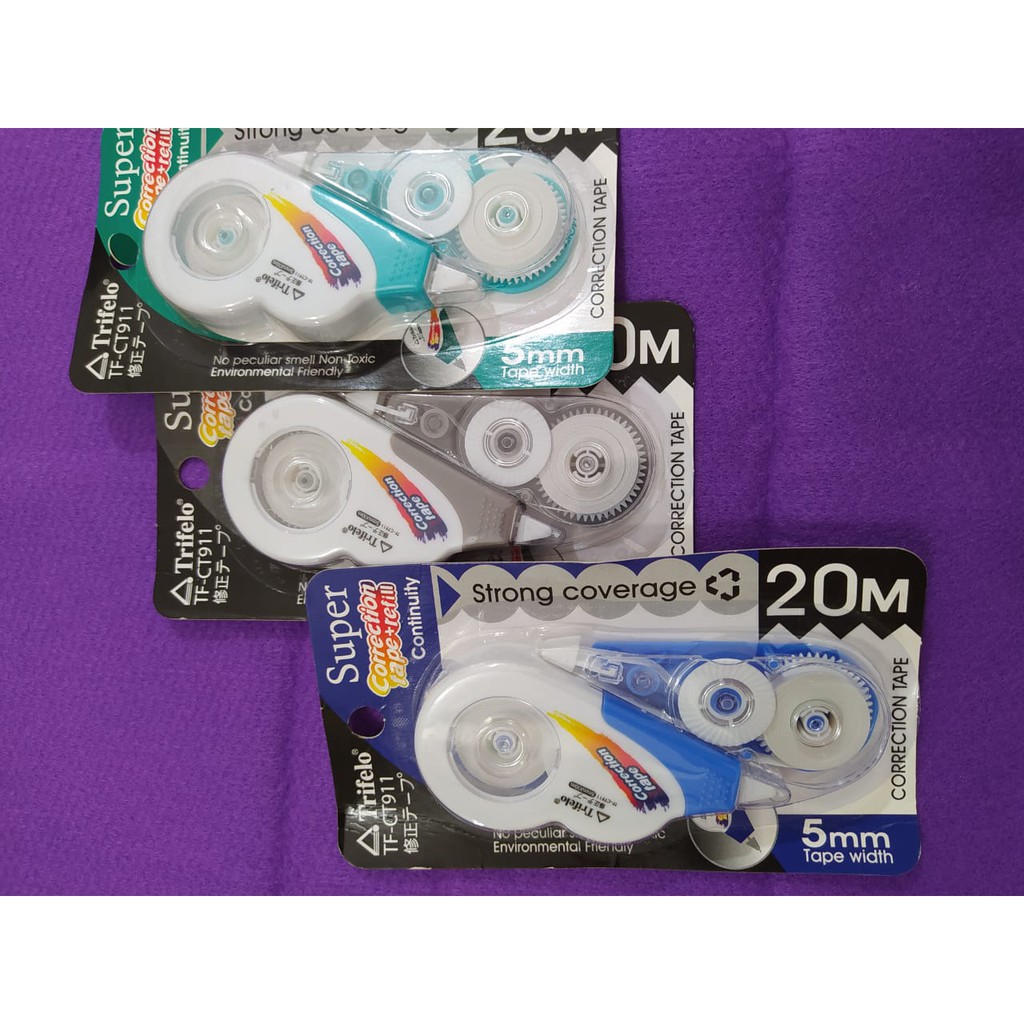 

corretion tape / tipe x kertas trifelo 20 meter refill