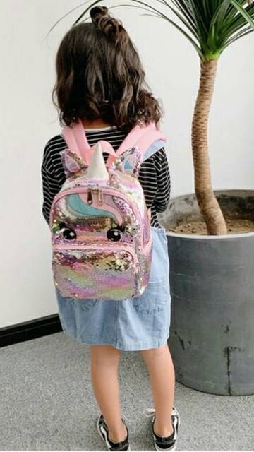 Tas ransel usap unicorn sequin