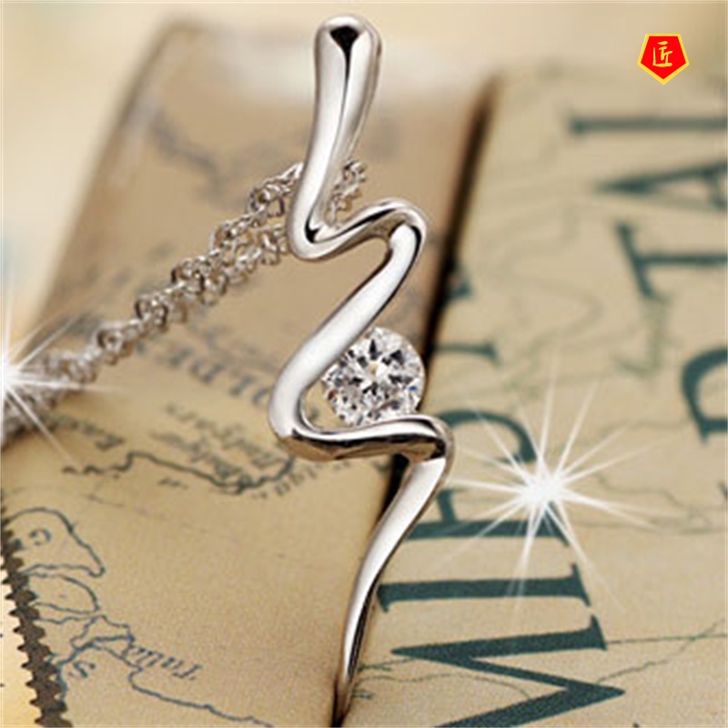 [Ready Stock]Korean Fashion Diamond Pendant Necklace