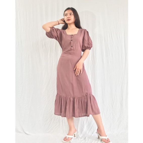 MARIPOSA DRESS // KOREAN DRESS BAHAN RAYON TWILL PREMIUM