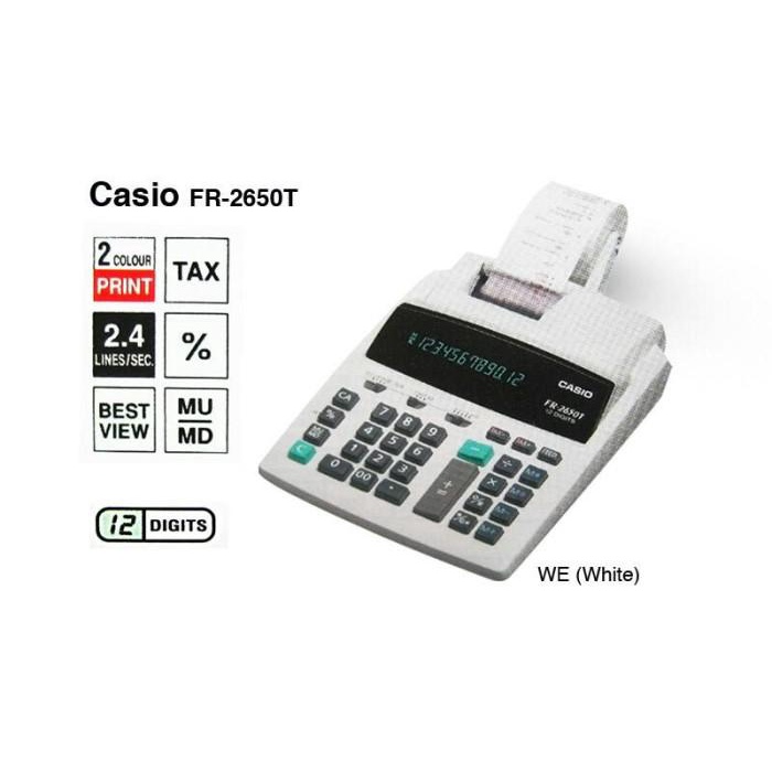 

PROMO! CASIO FR-2650T-WE - Kalkulator Printing |Kalkulator