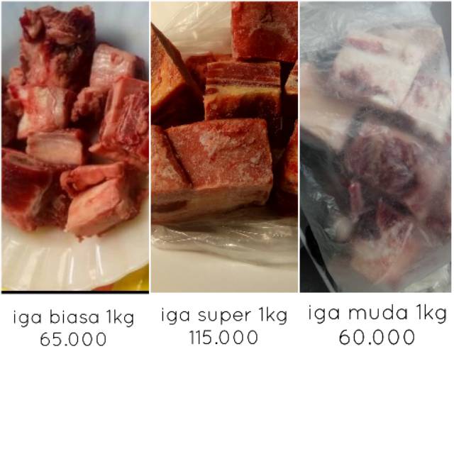 Iga Sapi 1kg bekasi