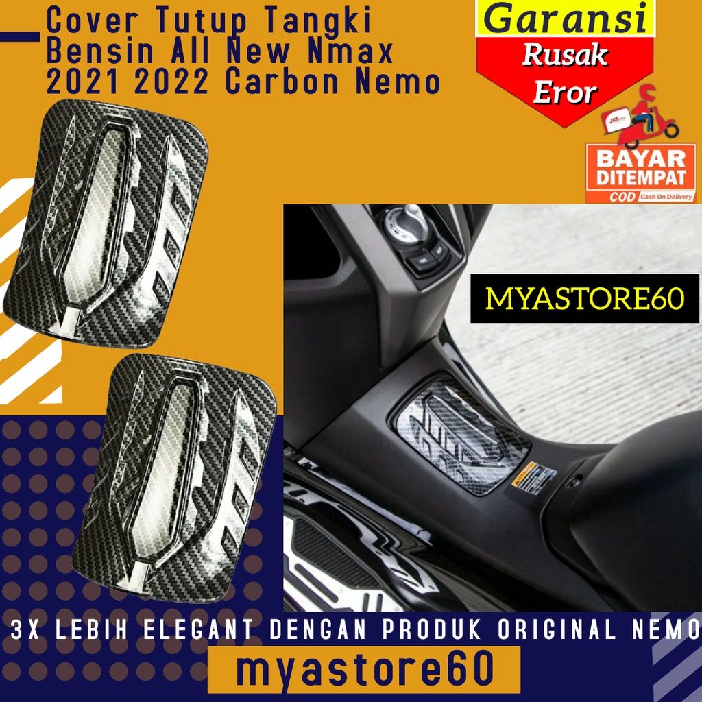 Cover Tutup Tangki Bensin New Nmax 2021 2022 Carbon NEMO / Cover Tangki N max Karbon Original Nemo