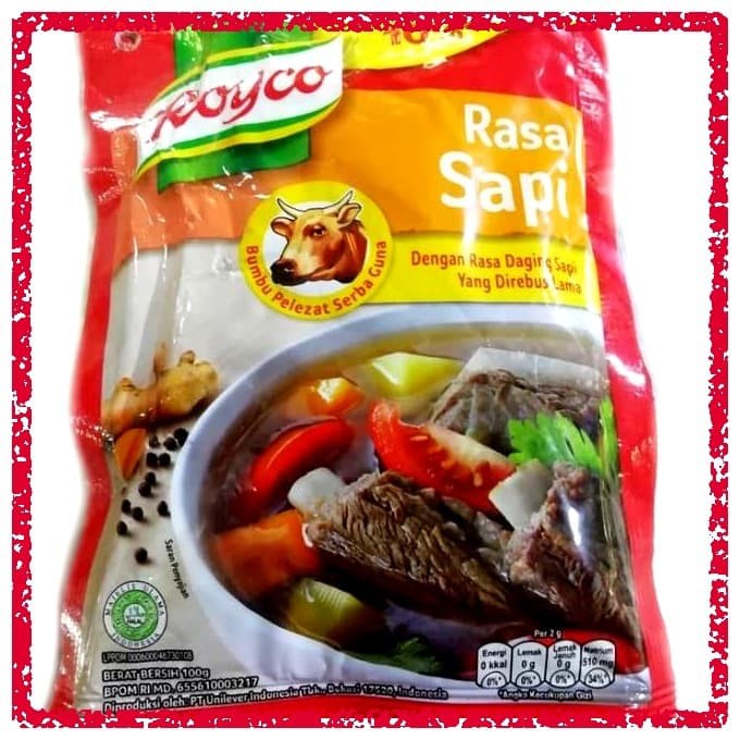 

ROYCO RASA SAPI /AYAM 100gr bumbu penyedap masakan rasa pelezat sebaguna