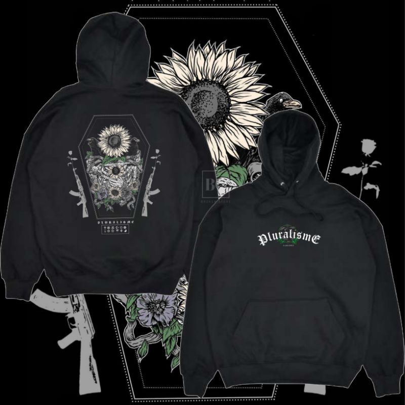 Hoodie pluralisme sunflower - hoodie jumper pluralisme - hodie