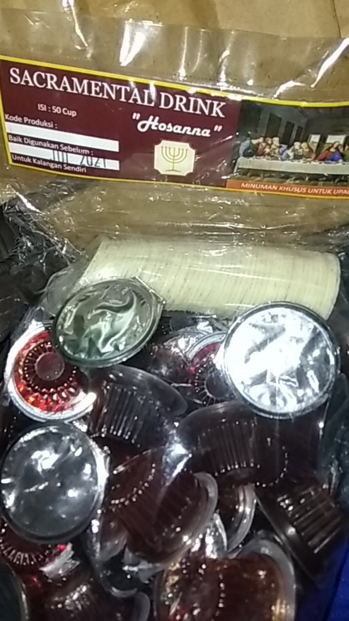 Anggur Perjamuan Kudus + Hosti Ayat 50cup
