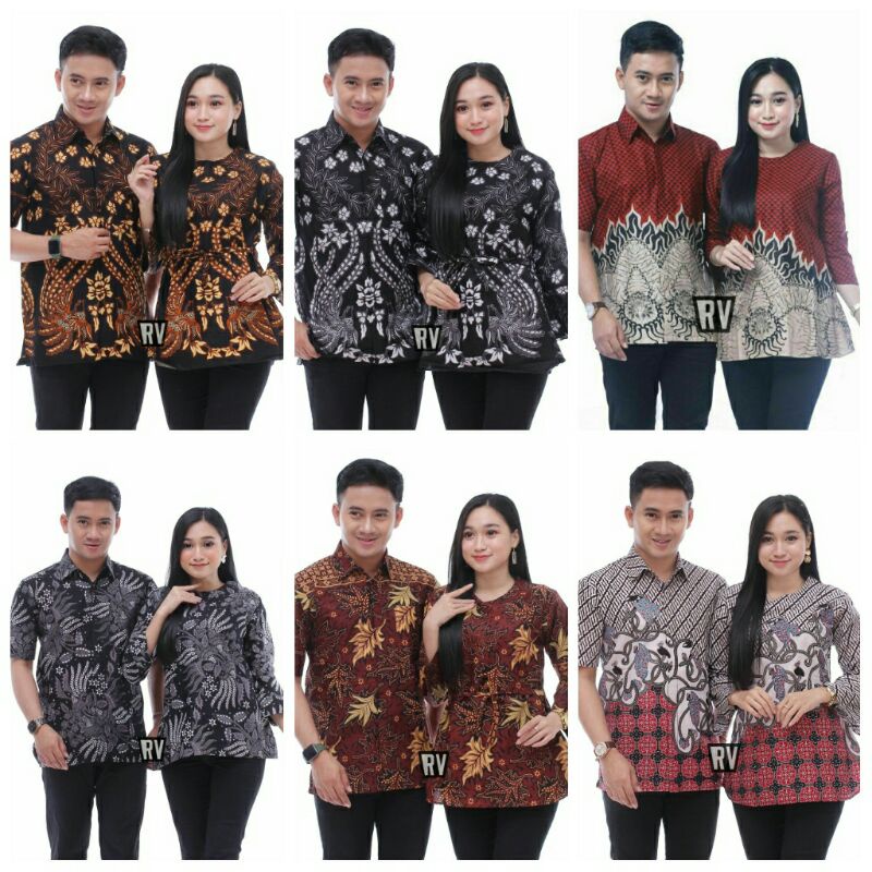 atasan batik couple m l xl xxl bahn katun halus adem 1