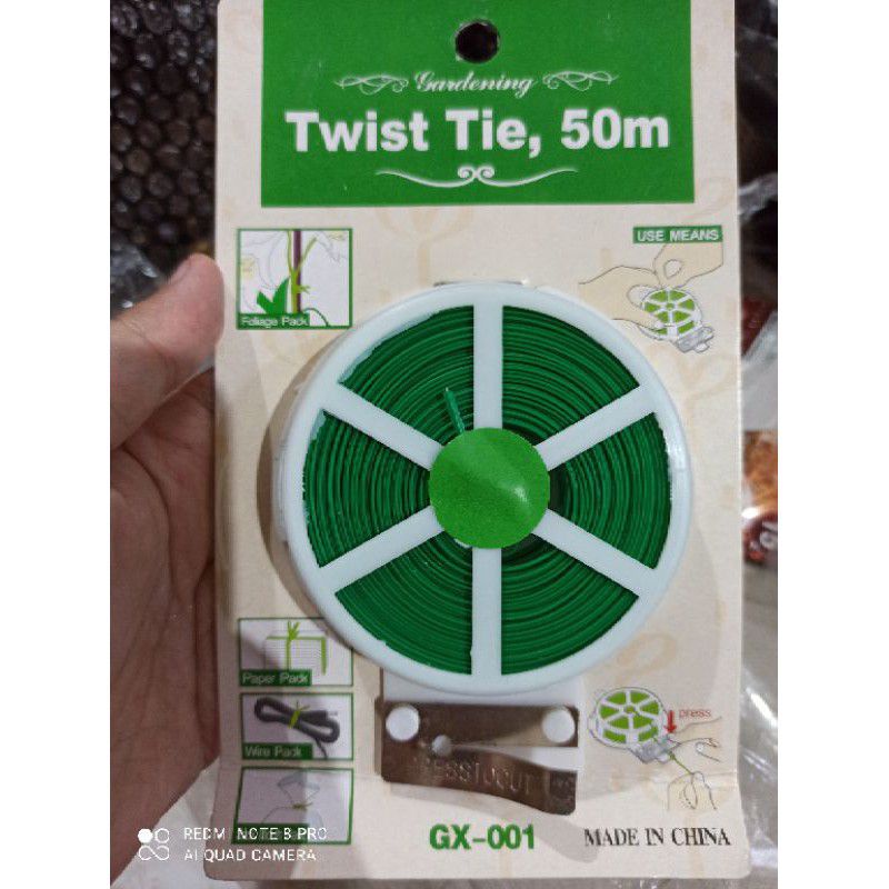 Kabel Twist Tie Garden Tie Wire Kabel Pengikat Serbaguna 50m 100m / pengikat kabel / pengait kabel