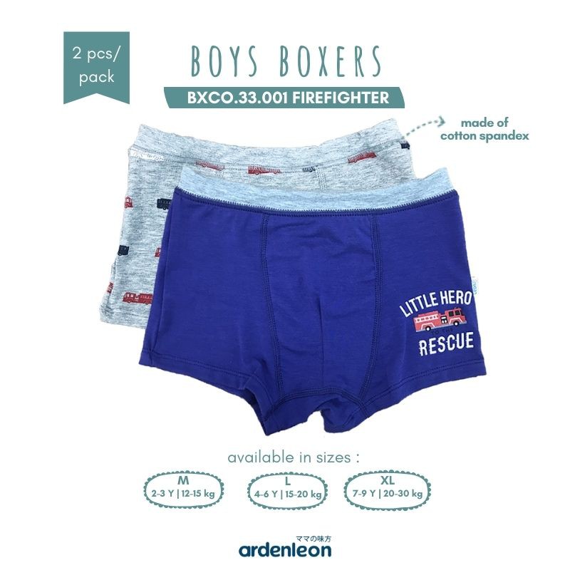 

ARDENLEON (2 pcs) Celana Dalam Anak Boxer Laki-Laki Firefighter BXCO.33.001
