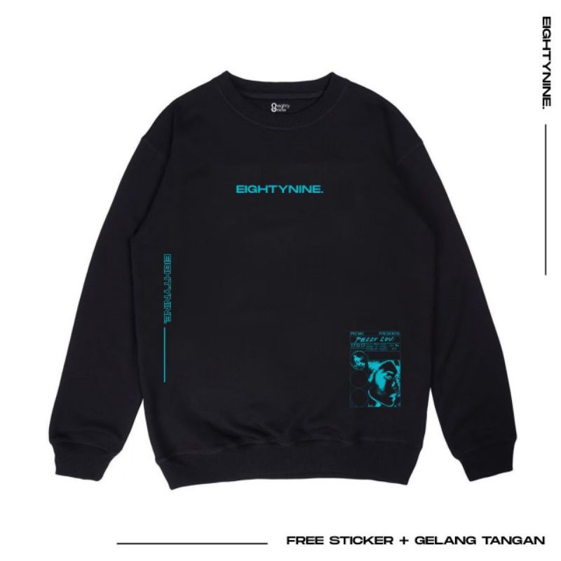 sweater crewnek aighty nine - black edition