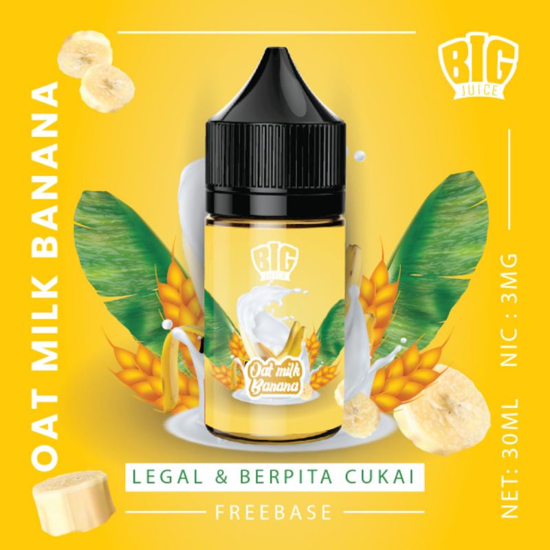 LIQUID FREEBASE 3MG LIQUIDS PREEBASE MURAH 30ML 3MG Rasa OAT MILK BANANA