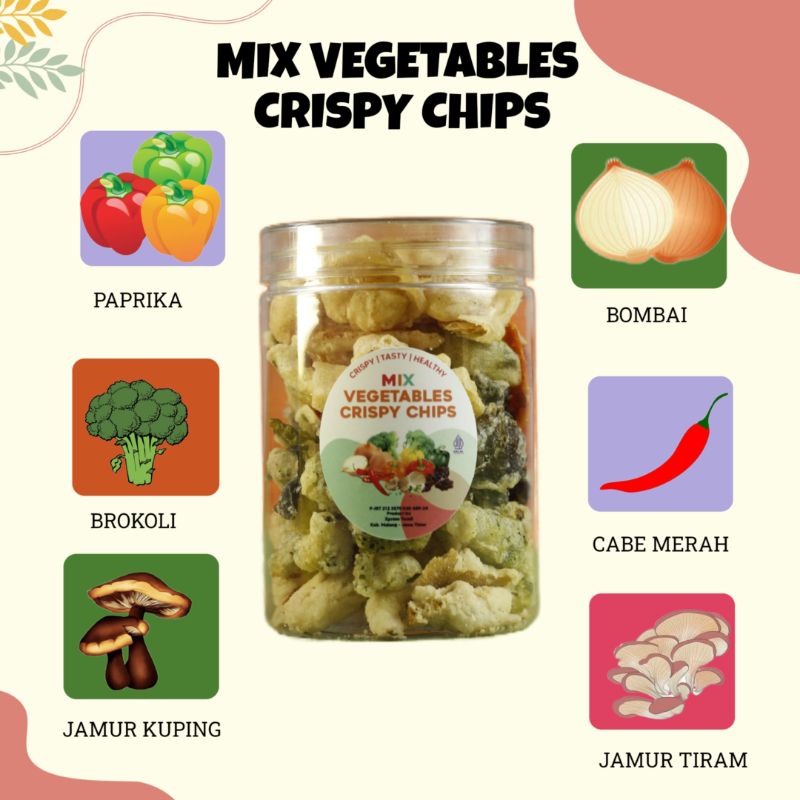 

Xpresstemil Keripik Sayur Mix Crispy Mix Vegetables Crispy Chips 750ml 1000ml