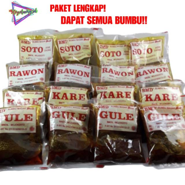 

PAKET LENGKAP BUMBU INSTAN DAPAT SEMUA VARIAN