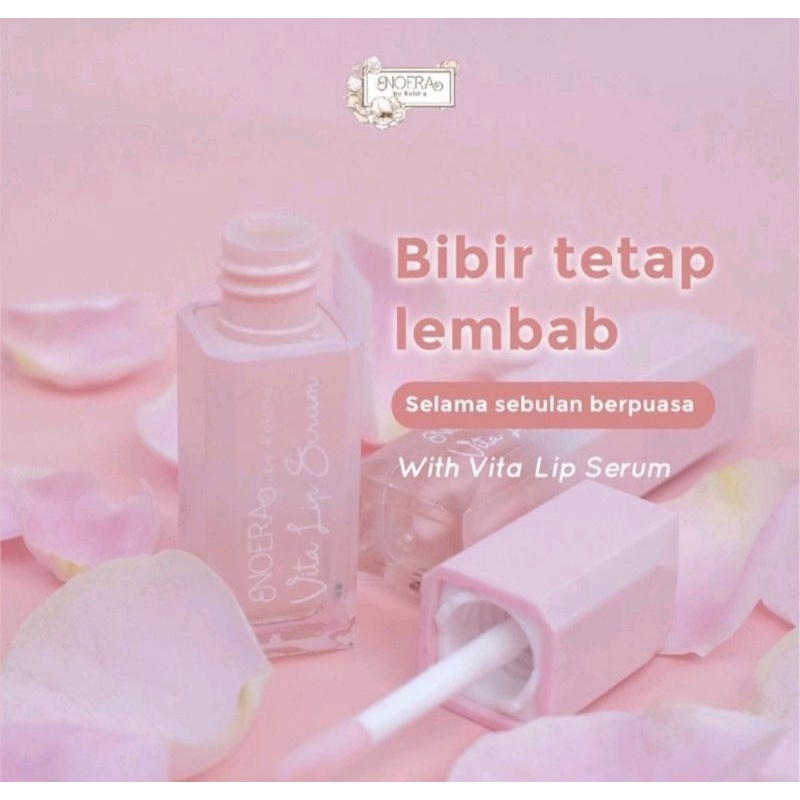 NOERA VITA LIP SERUM WATERMELON MOISTURIZING LIP BALM SCRUB Pelembab, Pencerah Pemerah Bibir PINK alami