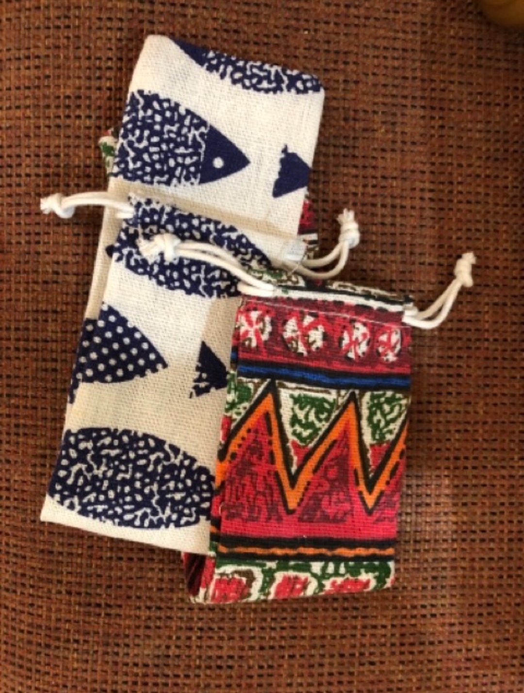 Japanese Style Cotton Cutleries Pouch / Kantong Penyimpanan Alat Makan Kain Katun