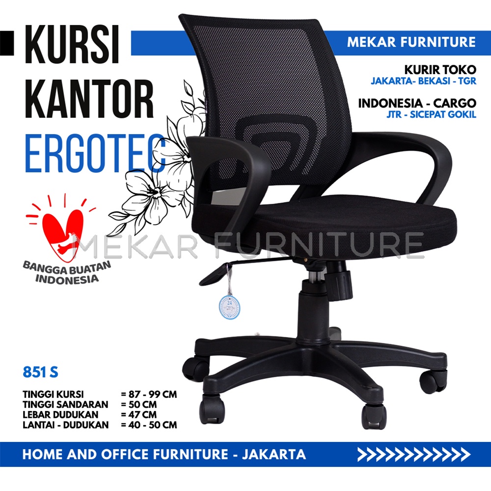 Jual ERGOTEC 851 S Kursi Kantor Kursi Kerja Kursi Belajar Kursi Staff ...