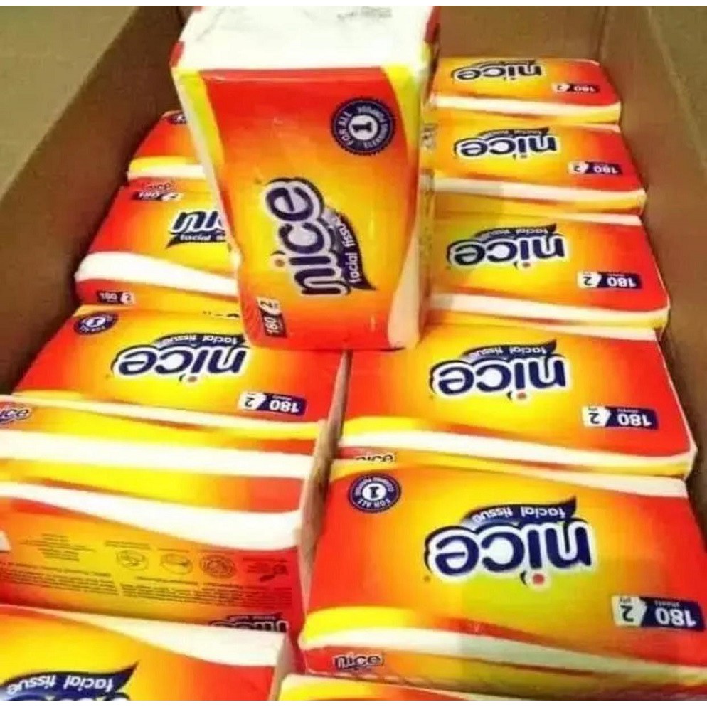 ORIGINAL Tissue NICE 180 sheets 2ply / Tisu Nice / Facial Tissue Mahal
