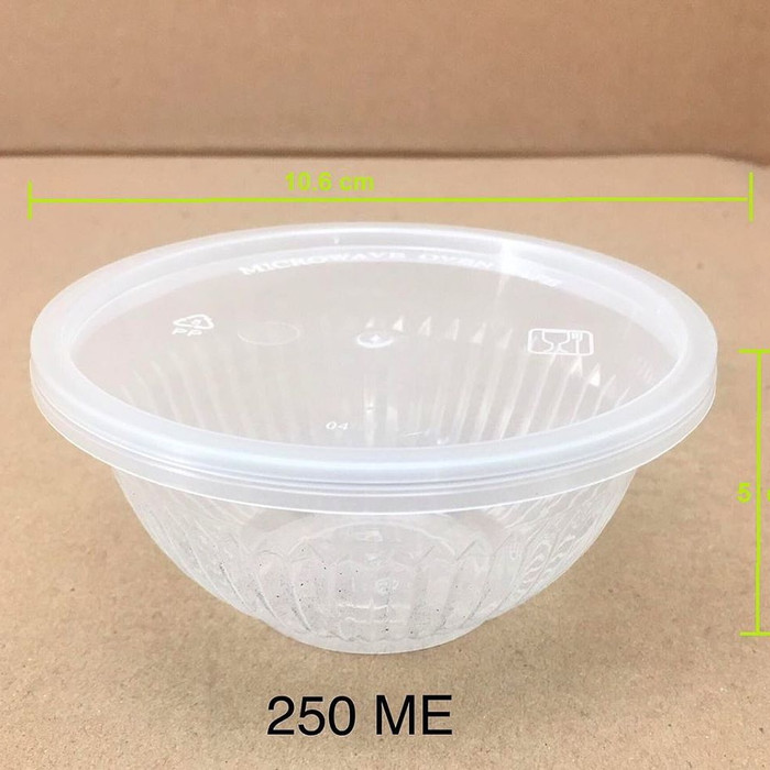 Thinwall 250 ml Bowl DM ME / Thinwall Bowl Food Container ME @1pack