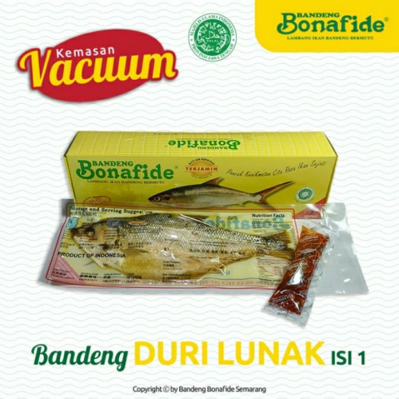 

Bandeng Duri Lunak Bandeng Bonafide Vaccum (Isi 1 Ekor)