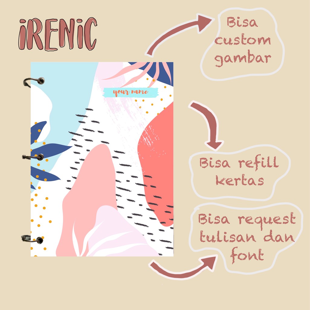 

Custom Notebook A5 Hard Cover Buku Catatan Binder Journal