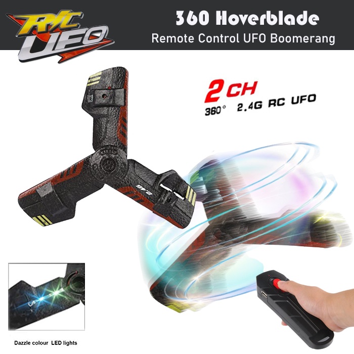 Hoverblade 2.4G Remote Control UFO Rechargeable Flying With Flash Light