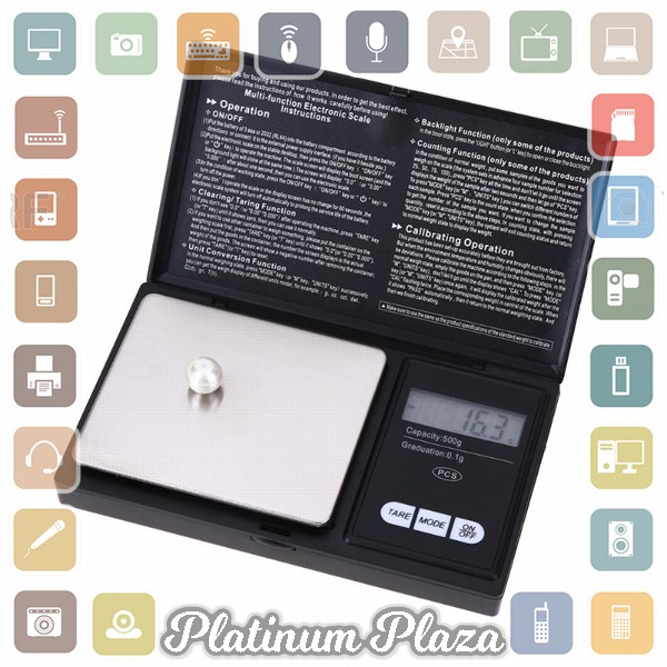 Taffware Digipounds Timbangan Mini Perhiasan Emas Berlian 100g 0.01g - SC-13 - Black`M1L81J-