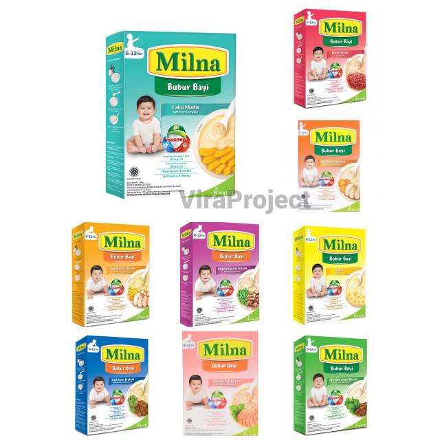 6+ MILNA BUBUR BAYI REGULAR - MENGANDUNG SUSU SAPI