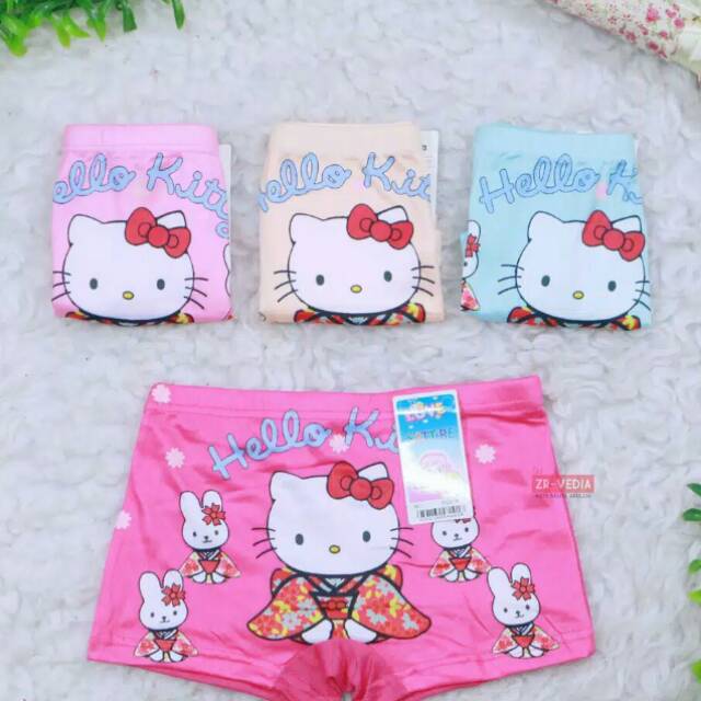 FREYA KIDS Boxer anak perempuan/Boxer anak cewek/Boxer /Celana dalam/Art HELLO KITTY