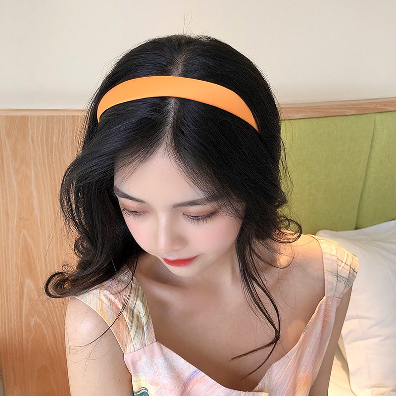 Bando Lebar 2cm Bahan resin Warna Polos matte frosted anti slip Untuk Wanita