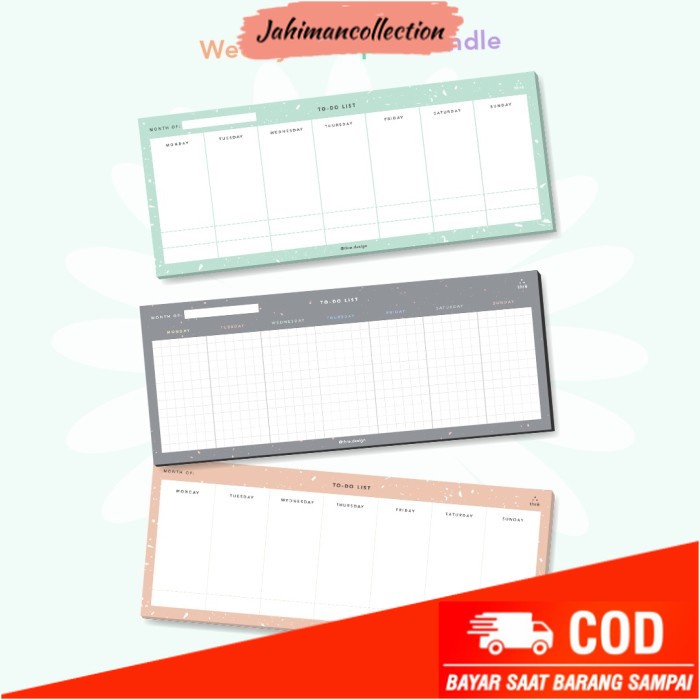

✨ BISA COD ✨ Weekly Notepad Bundle // To Do List Thre Design