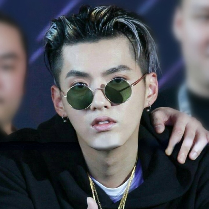 (YUZHU) Bayar Di Tempat Kacamata Sunglass Bentuk Bundar Gaya Vintage Hip Hop