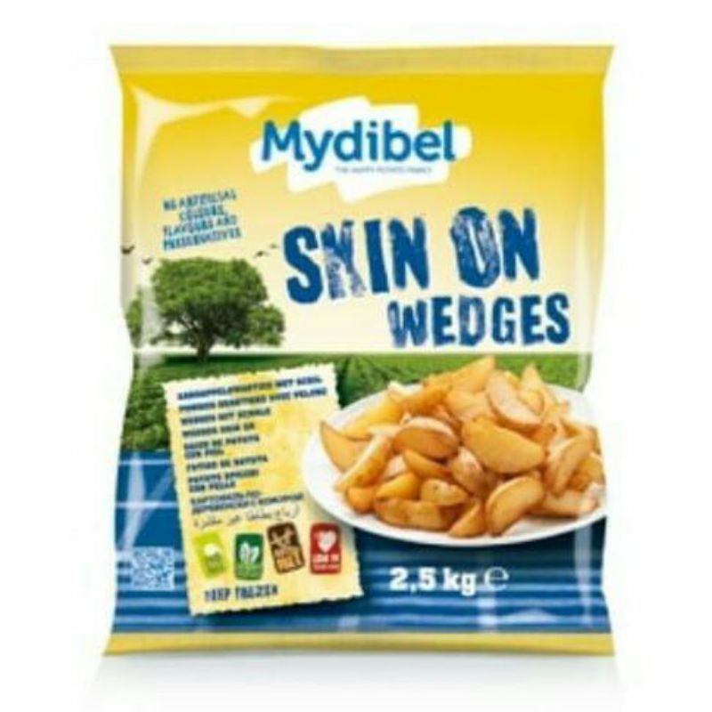 Kentang Mydibel Skin On Wedges 2,5Kg / Kentang Skin On Wedges Spicy 2,5kg - Kentang Goreng French Fr