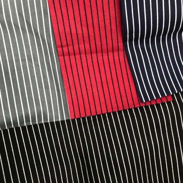 Kain Katun Jepang Motif Salur Garis Stripes Strip Bahan Lebar 150cm