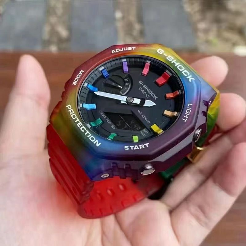 Jam tangan pria G-Shock Analog Digital Standard GA-2100 Jam Tangan G Shock Pria Wanita Original Impo