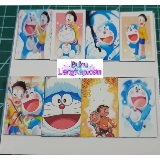 

1 set bookmark / pembatas buku magnetik / magnet laminating Doraemon 001