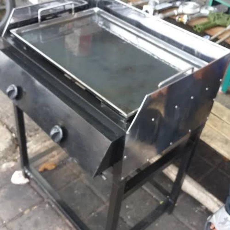 [STAINLESS][2MM] Wajan Roti Bakar untuk Kompor 2 Tungku / WAJAN KEBAB / WAJAN BURGER / WAJAN CANAI