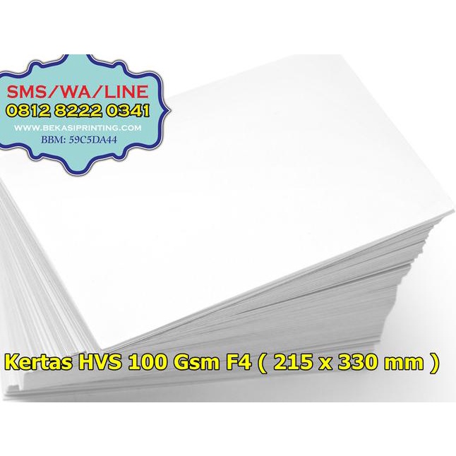 

✰ Kertas HVS F4 100 gram | 1 rim ❆